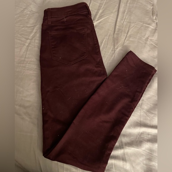Design Lab - Maroon Colour Skinny Leg Pants - Size US 26 - Picture 5 of 5